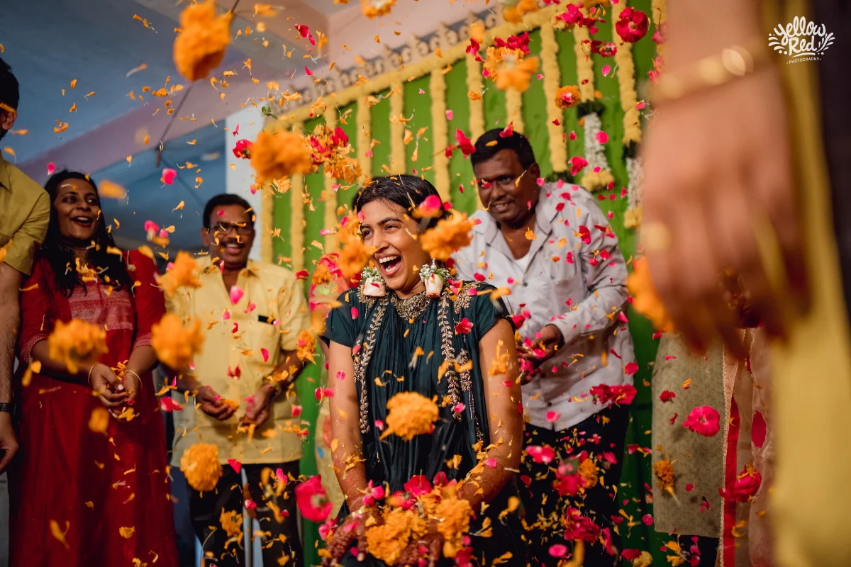 Haldi Bridal photography - Yellowred-Photography - Manish and Sruthy Telugu Wedding